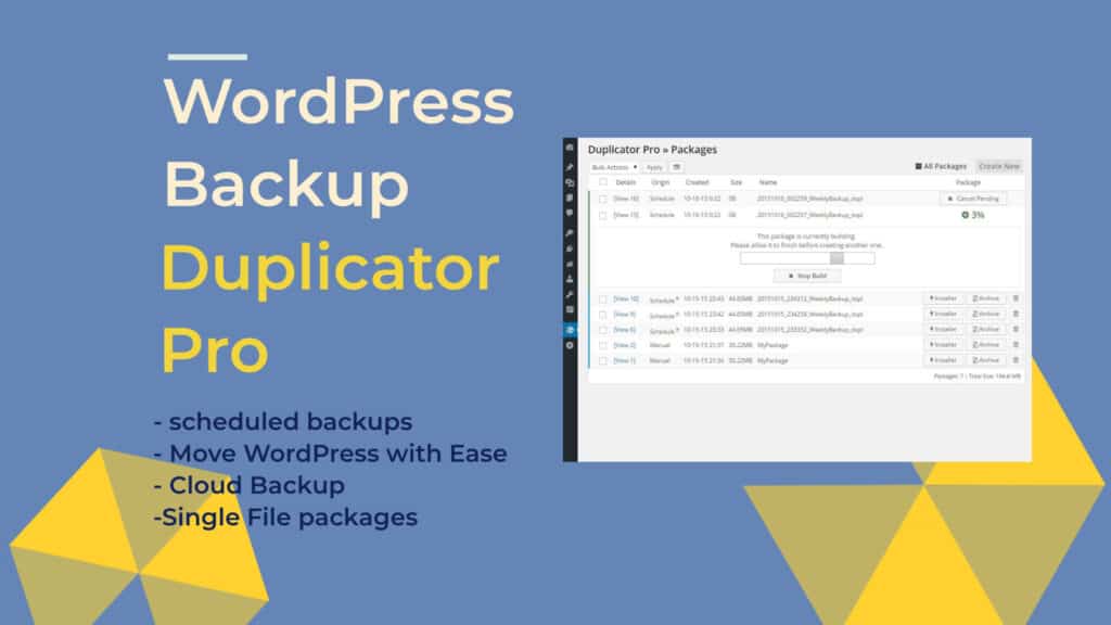 WordPress Backup - Duplicator Pro